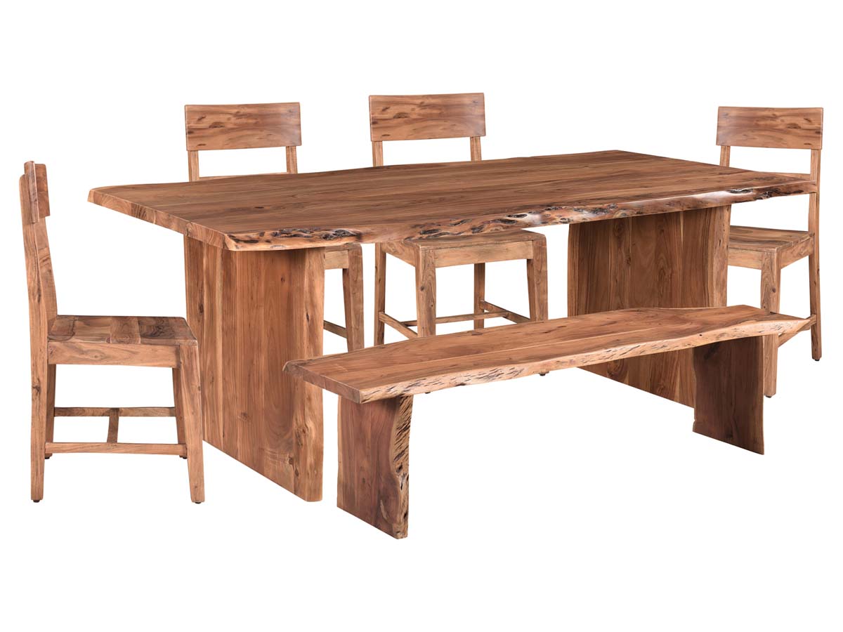 Live Edge Solid Wood Dining Table
