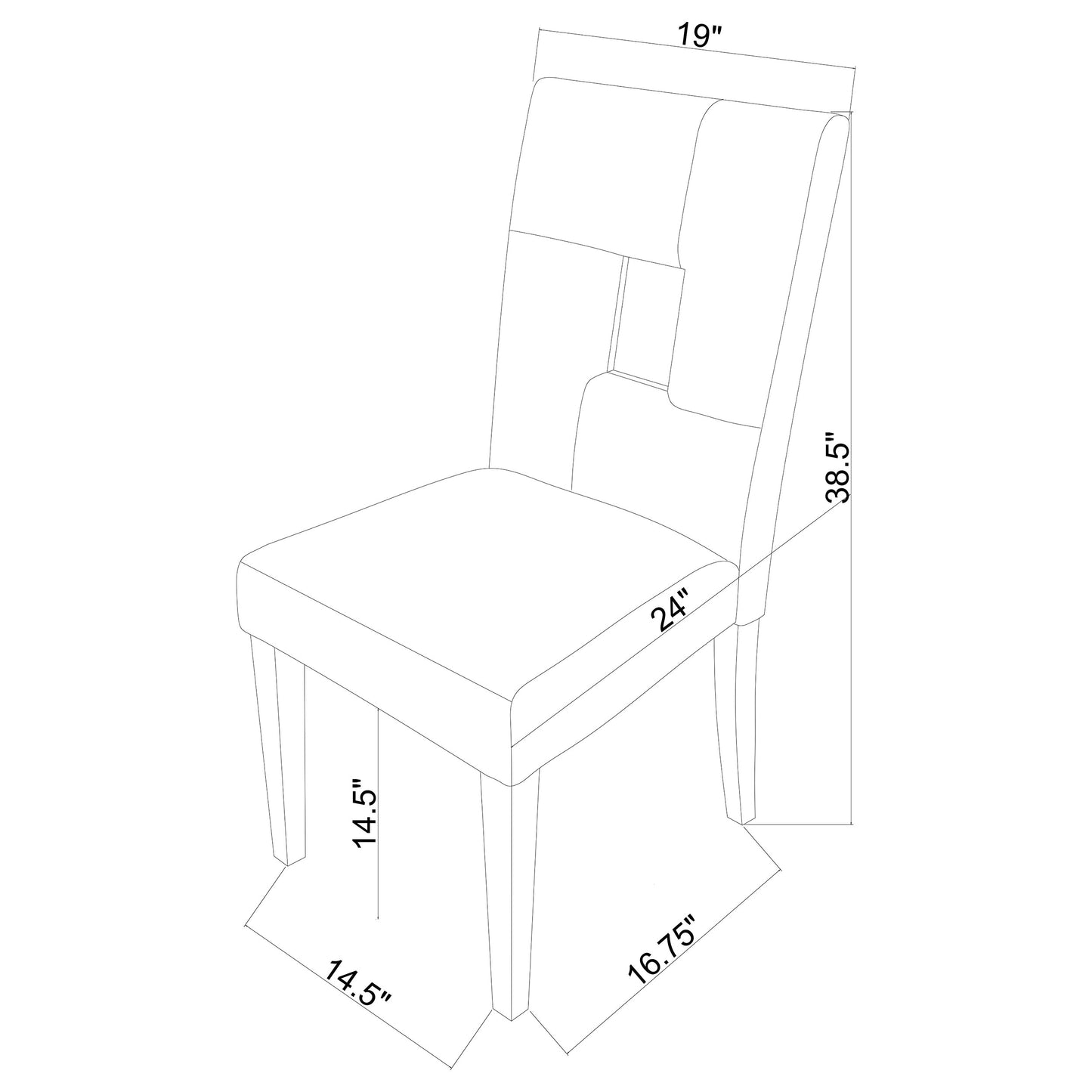 Shannon Open Back Upholstered Dining Chair