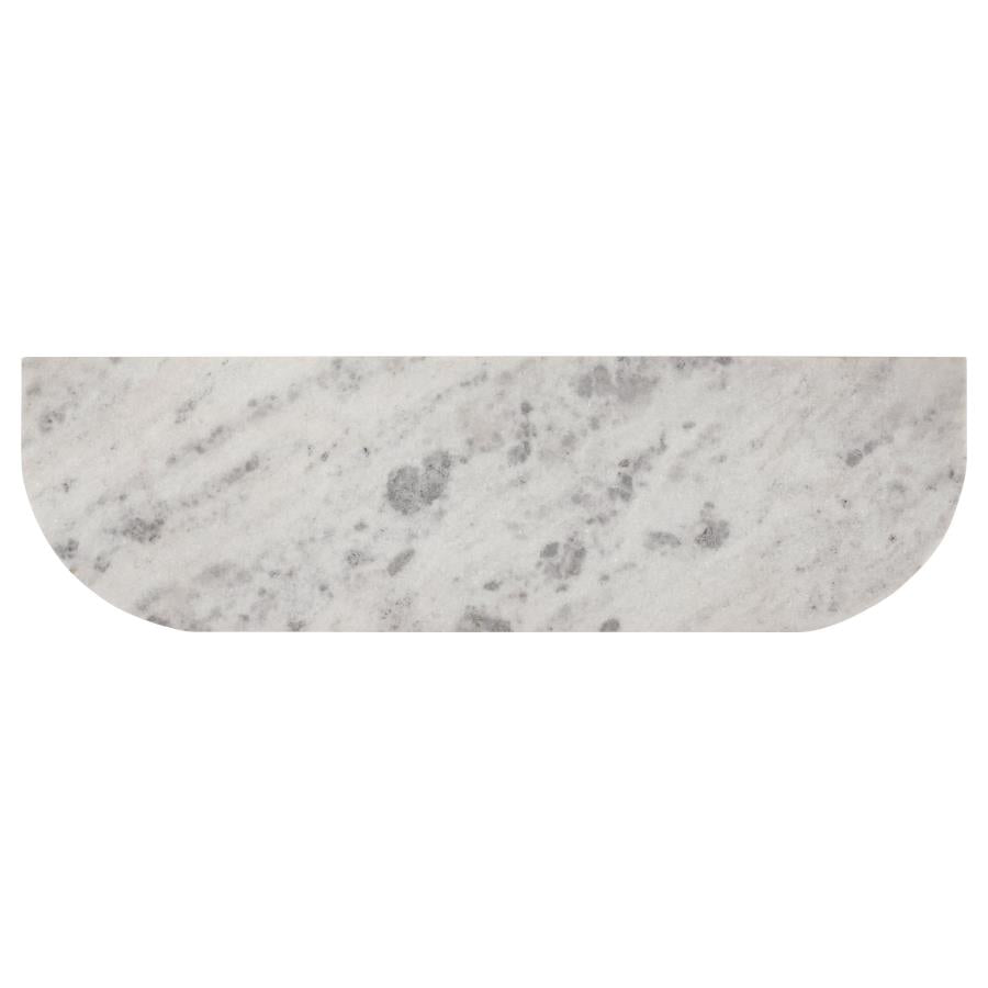 rtega 4-door Marble Top Dining Sideboard Server White and Natural