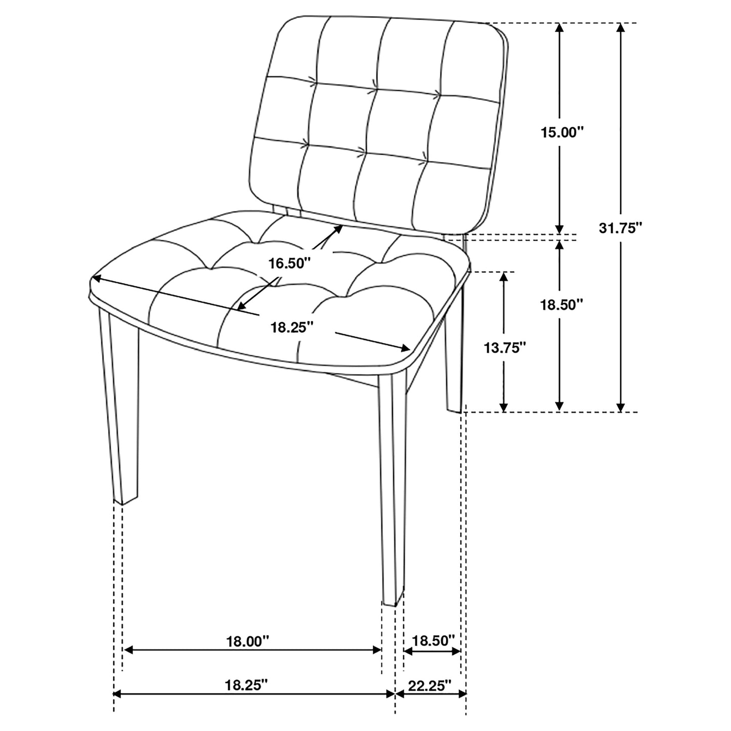 Redbridge Tufted Back Chair