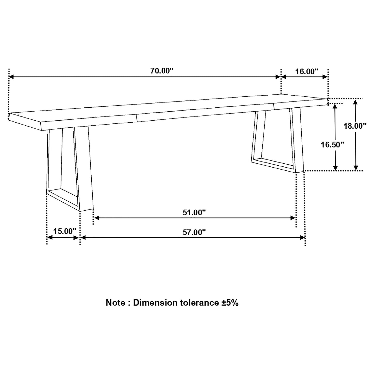 Ditman Live Edge Bench