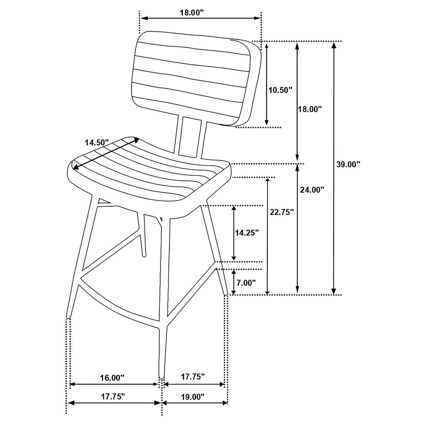 Partridge Upholstered Counter Height Stool