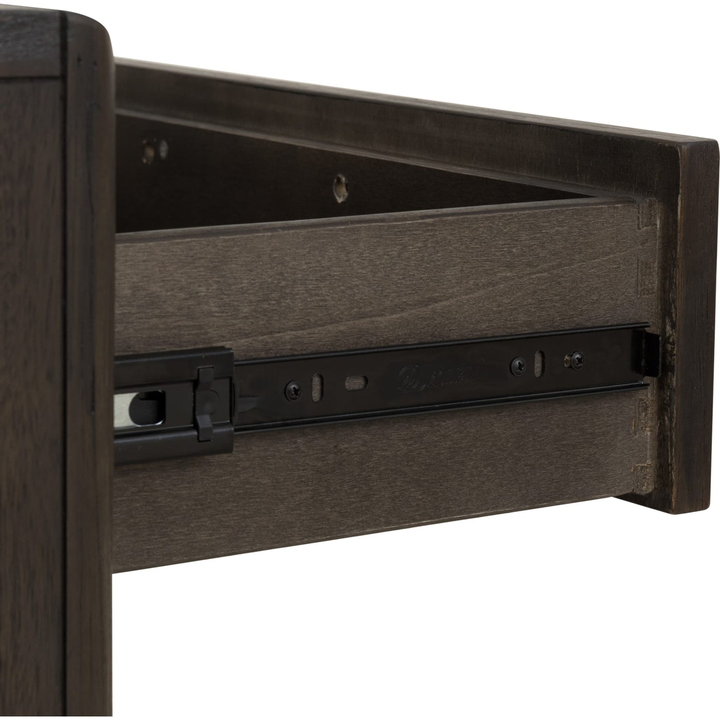 Dorsey Two Drawer USB-charging Nightstand in Basalt Grey