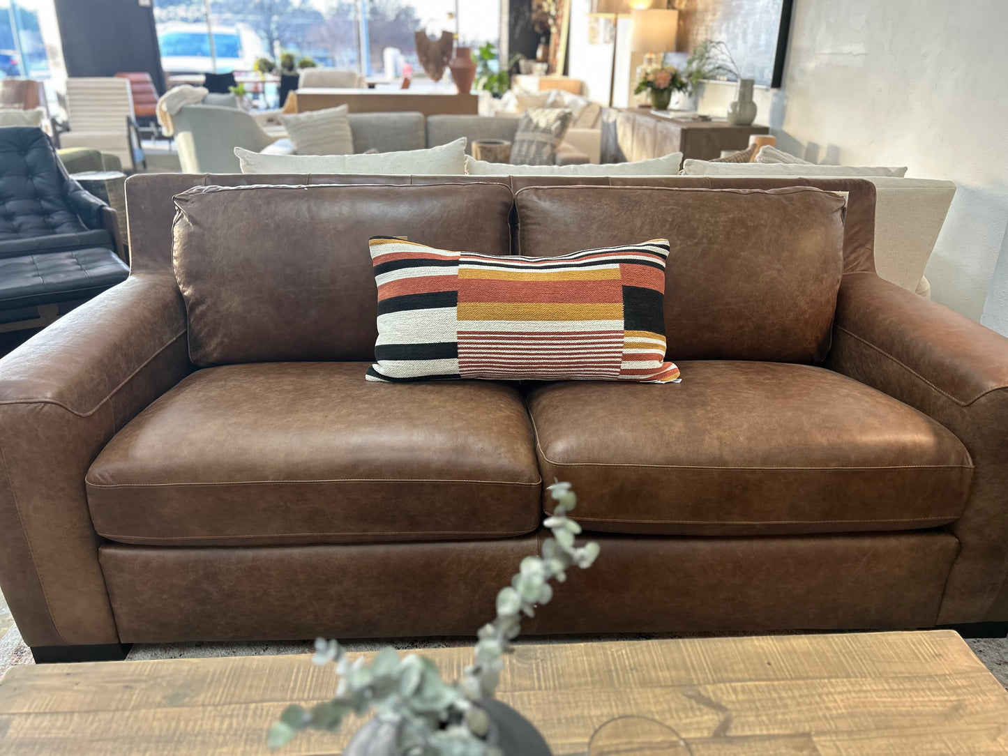 Retro Cinnamon 2 Cushion Sofa