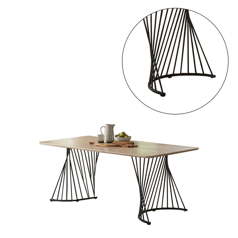 Lutus Swirl Base Dining Table