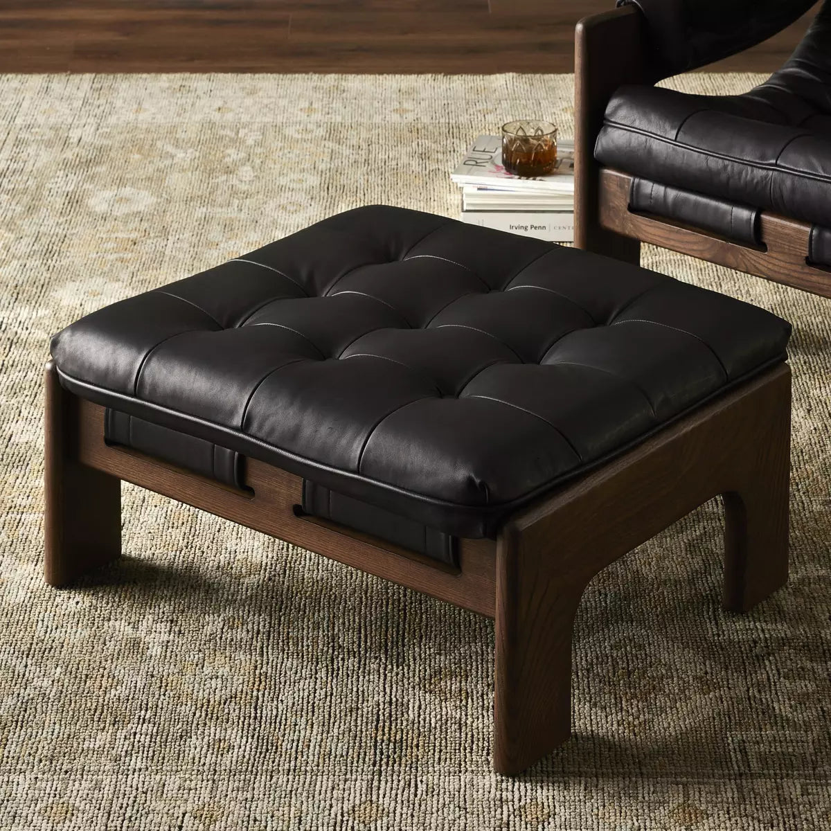 Halston Ottoman - Heirloom Black
