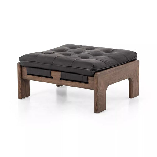 Halston Ottoman - Heirloom Black