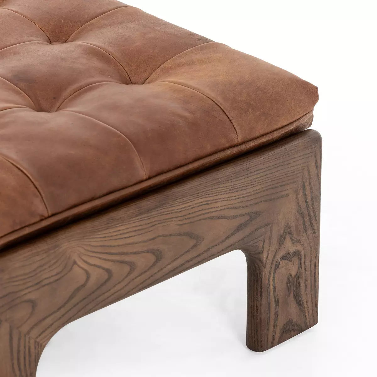 Halston Ottoman - Heirloom Sienna