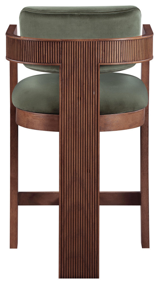 Nacha Green Vevlet Counter Stool Also Available In Dining Chairs