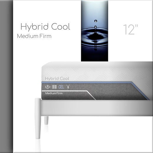 King Mattress 12” Cool Gel Medium Firm