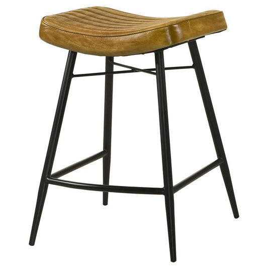 Goat Leather Counter Stools on