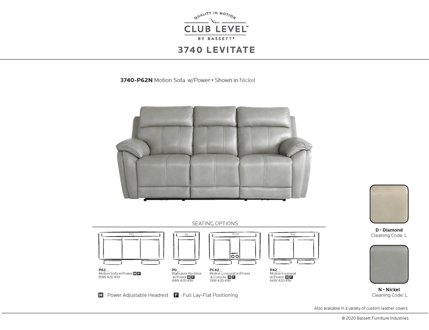 Levitate Club Level Power Sofa Recliner
