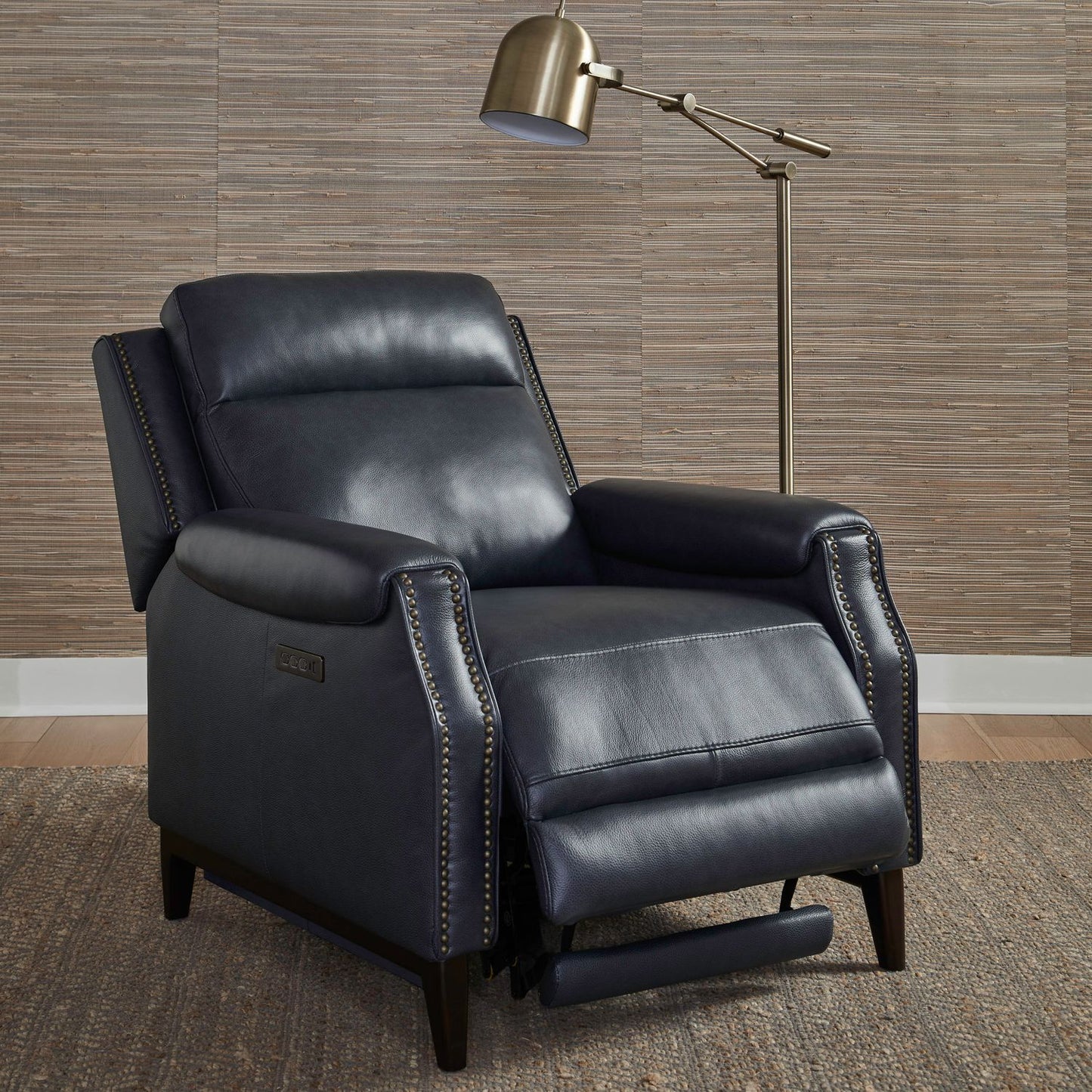 Push Back Vintage Leather Recliner