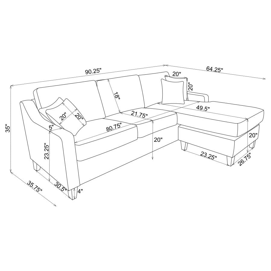 Plantium Upholstered Sectional
