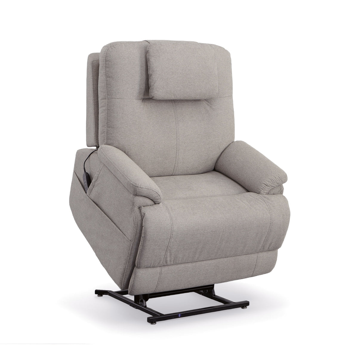 Flex Steel Zecliner Model 1 Dove Fabric Power Lift Sleep Chair