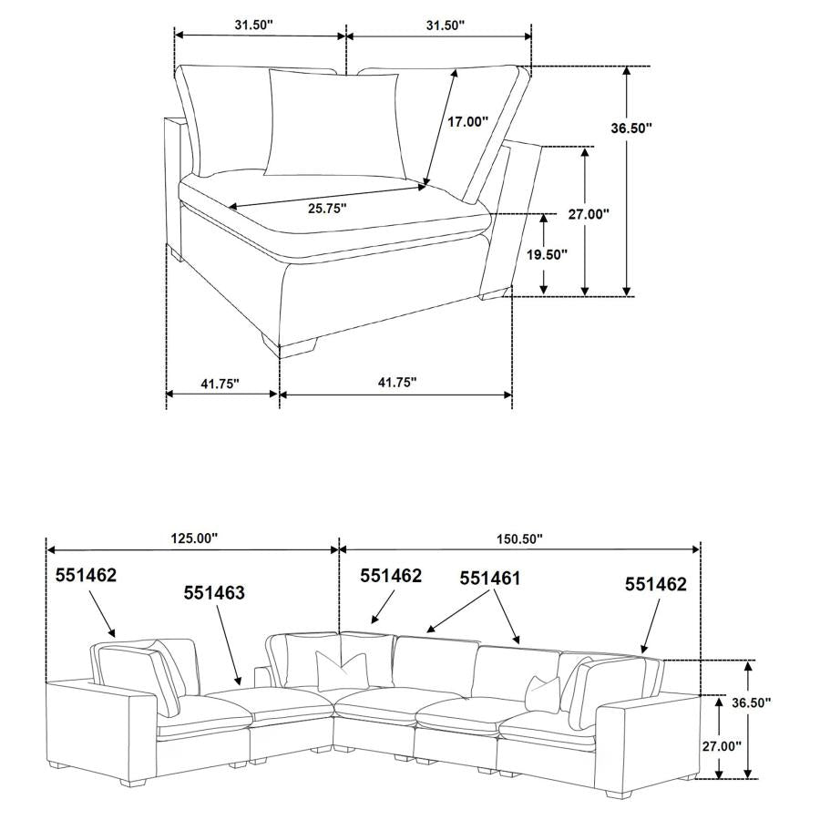 The View Sectional NEW ARRIVAL CORNER CHAIR