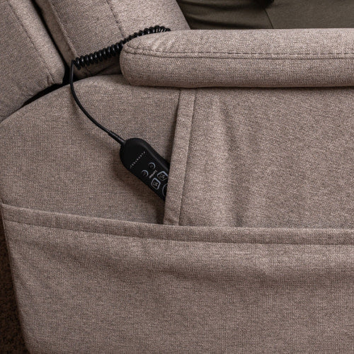 Flex Steel Zecliner Model 1 Dove Fabric Power Lift Sleep Chair