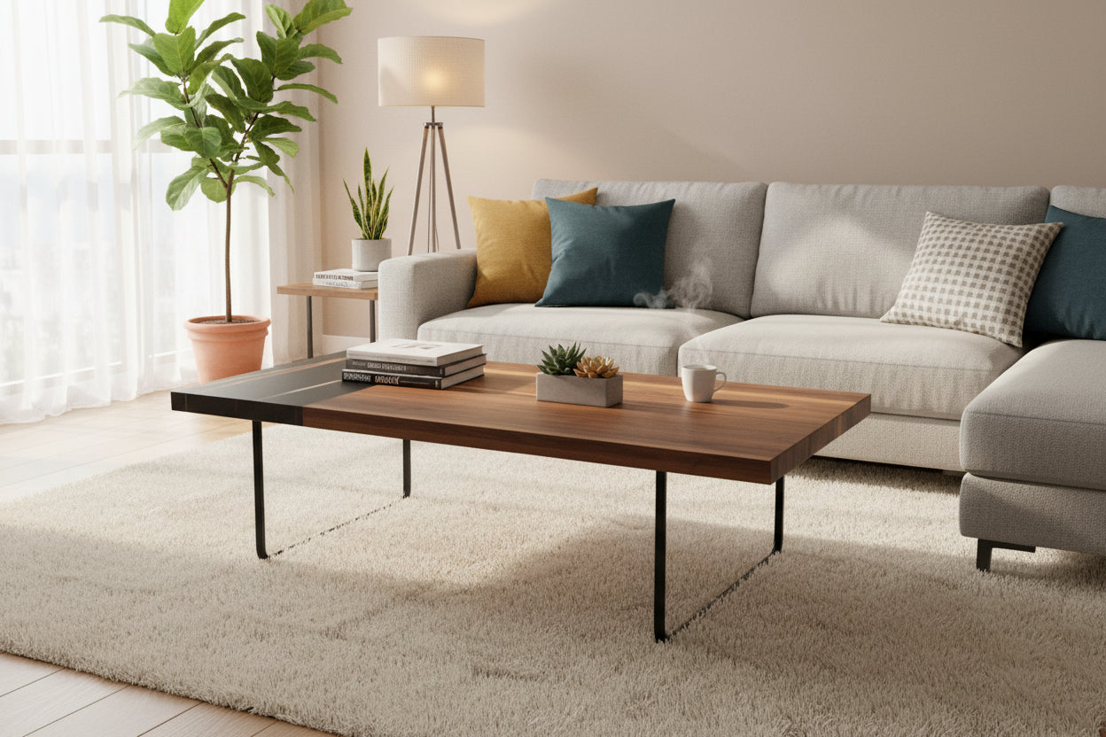 Dante Coffee Table with Sahara Noir Accent, Small