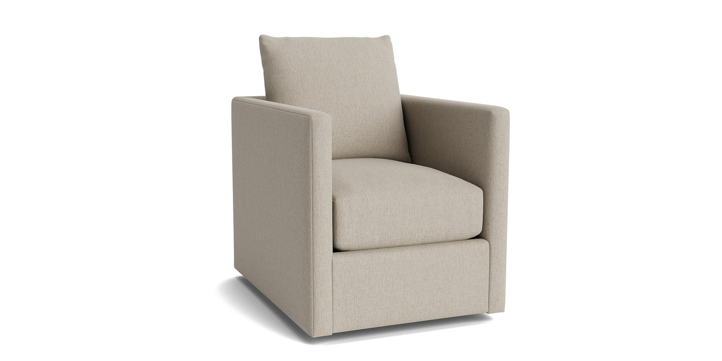 Beckham Thin Track Arm Swivel Chair