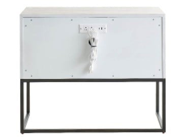 RIVER ROCK METAL BASE NIGHTSTAND