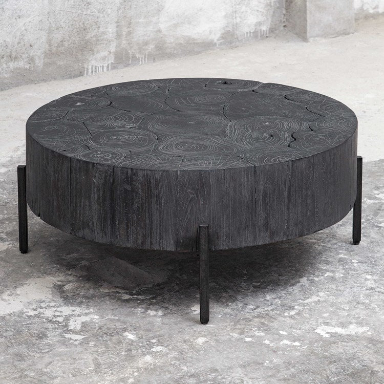 Teak Wood Round Coffee Table