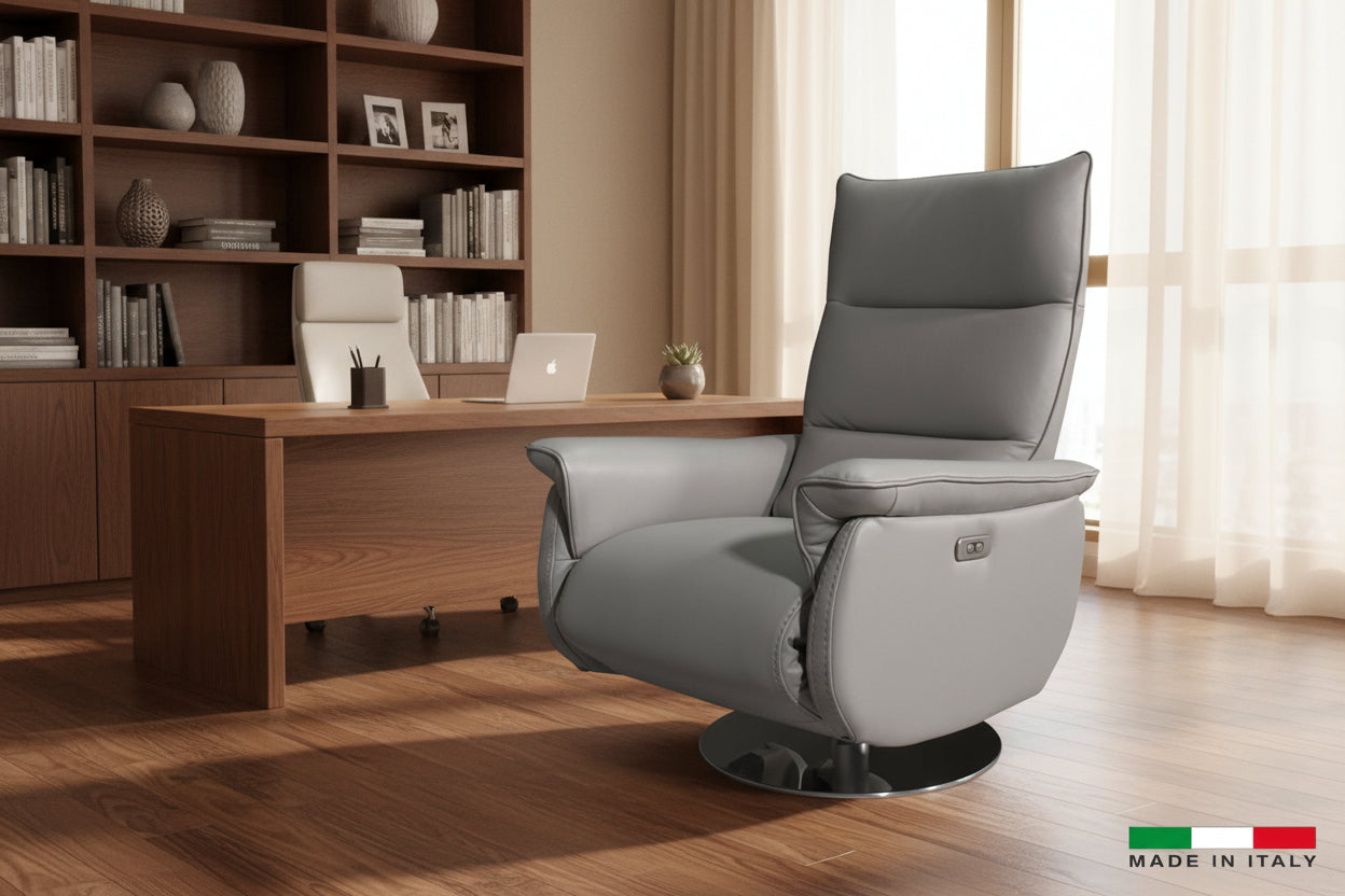 Bellini Aston Power Recliner Full Grain Leather