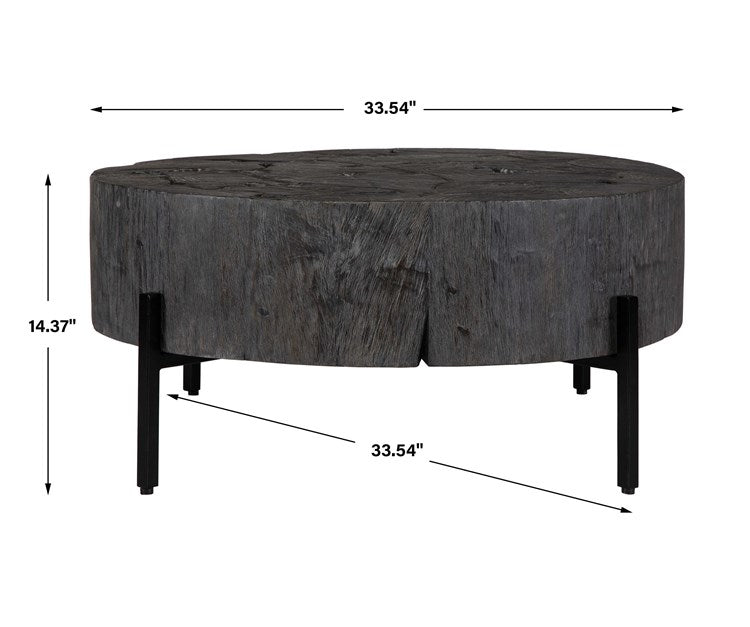 Teak Wood Round Coffee Table