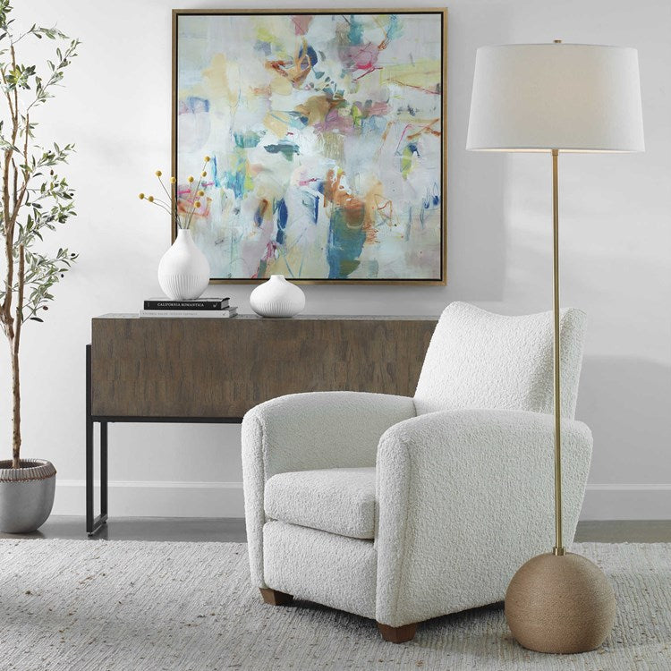 CAPTIVA FLOOR LAMP, BRASS