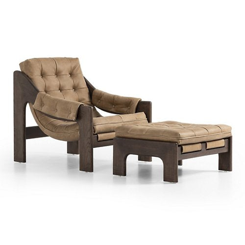Four Hands Halston Chair With Ottoman