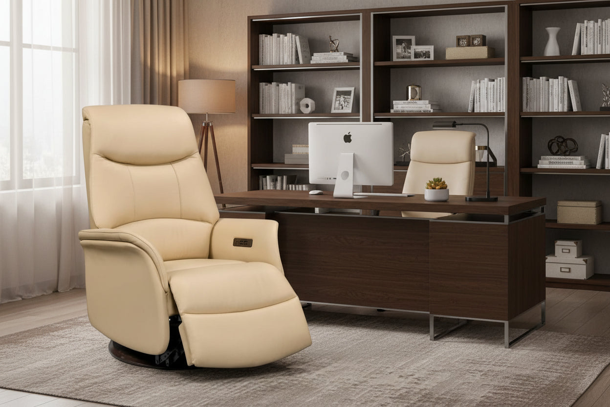 Leather Swivel Reclining Chair