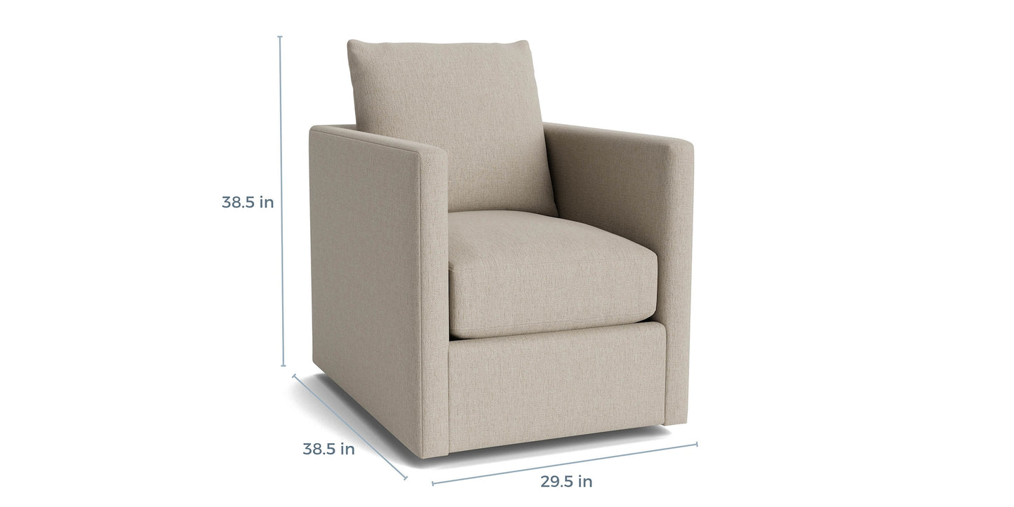 Beckham Thin Track Arm Swivel Chair