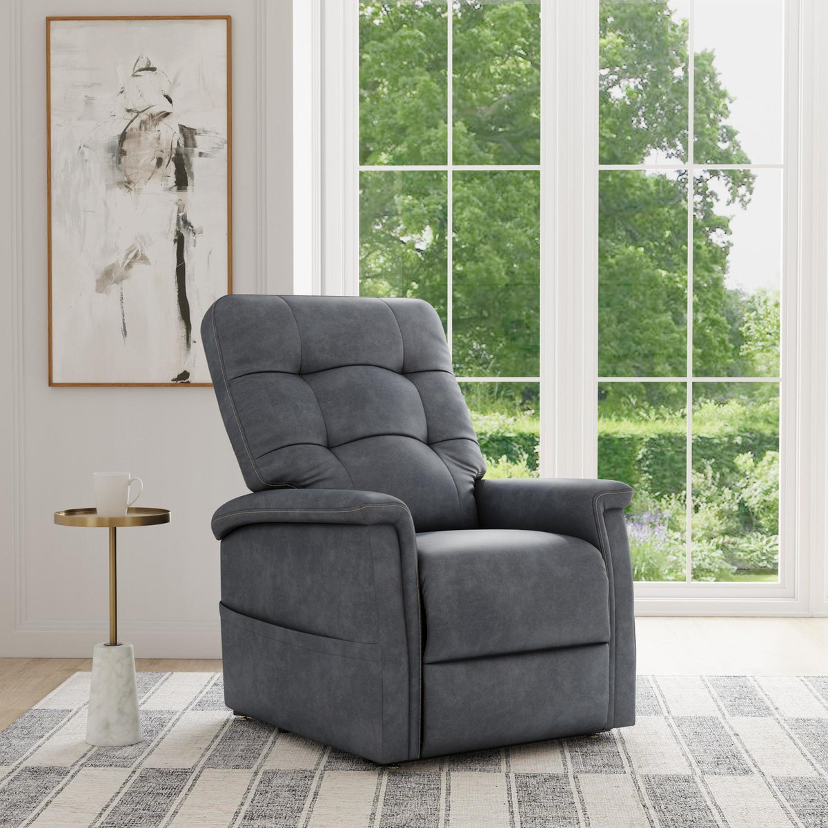 Flex steel Diana Slate Fabric Power Lift Recliner