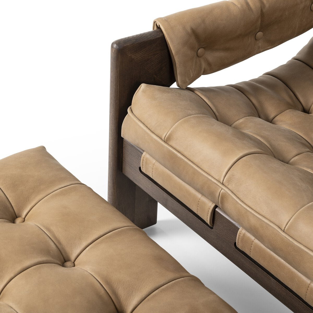 Four Hands Halston Chair With Ottoman