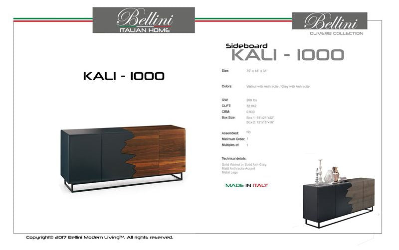 Kali Walnut And Anthracite Sideboard