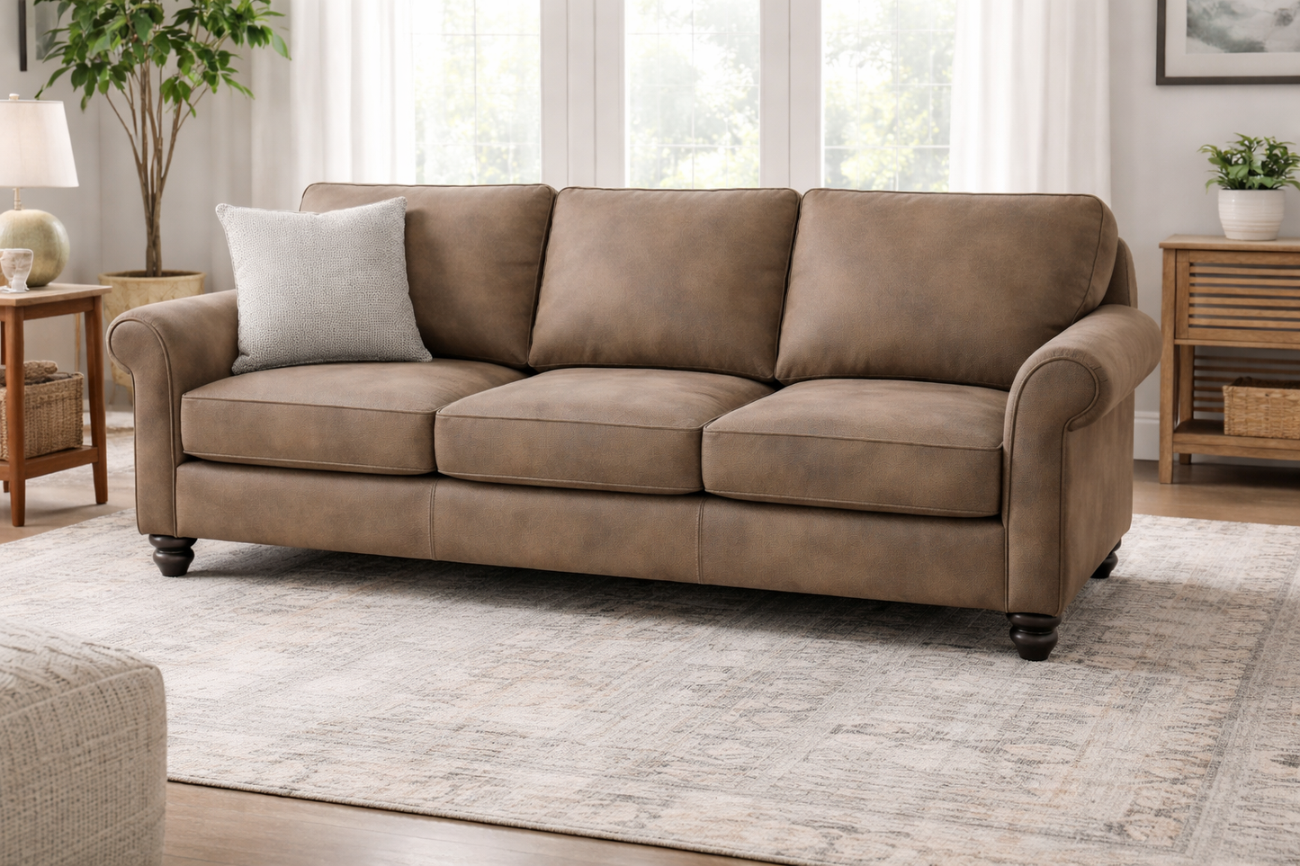 King Hickory Cory Leather Sofa