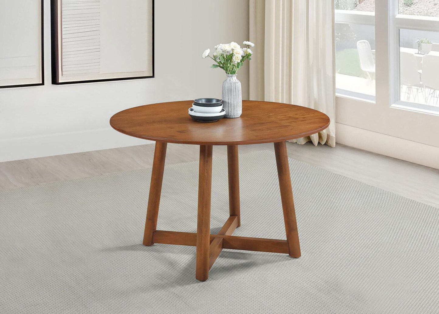 Round Solid Wood Dining Table