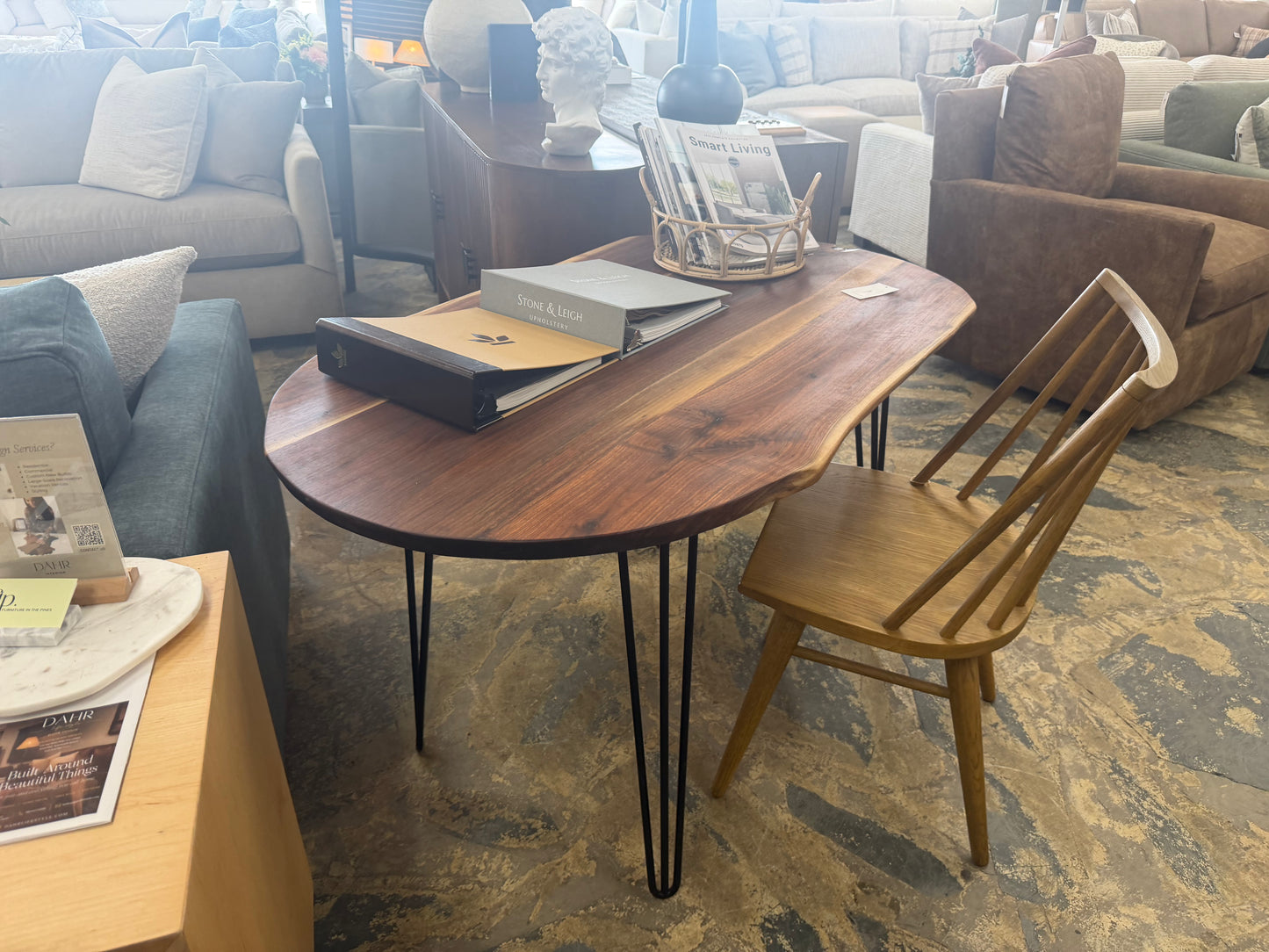 Live edge Oval Desk