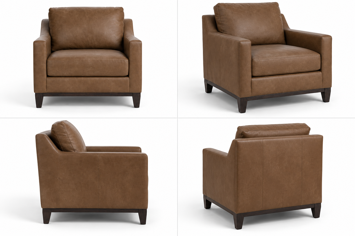 Bassett Sanford Leather Slope Chair