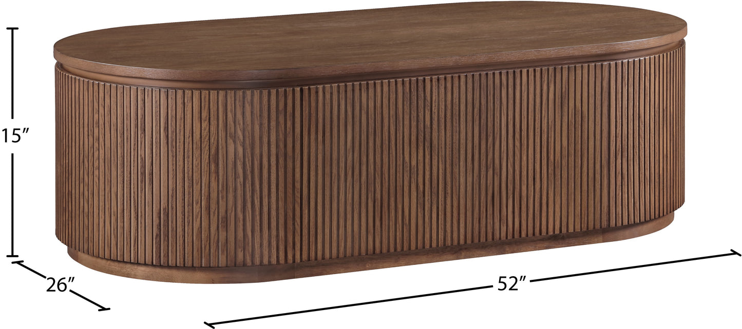 Oval Storage Coffee Table