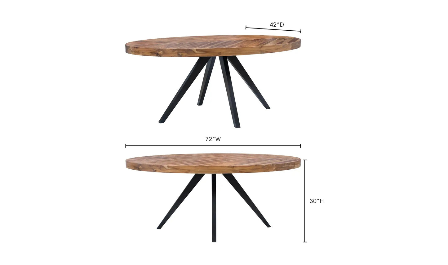 MOES OVAL DINING TABLE