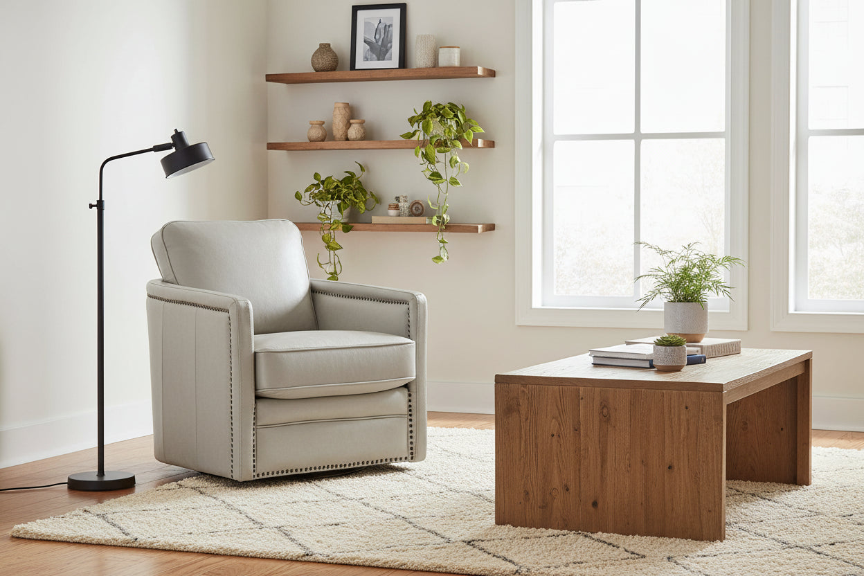 Leather Itala Alto Swivel