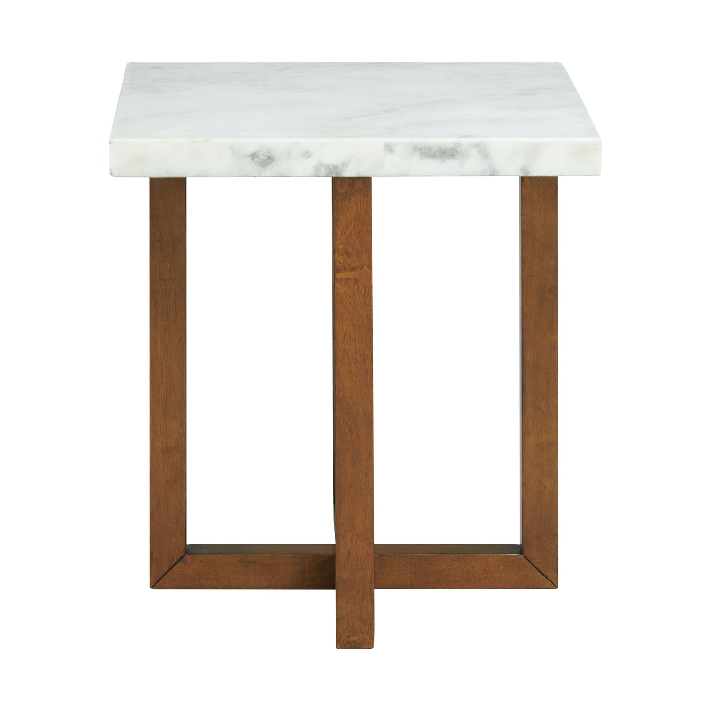 Morris End Table W/ White Marble Top