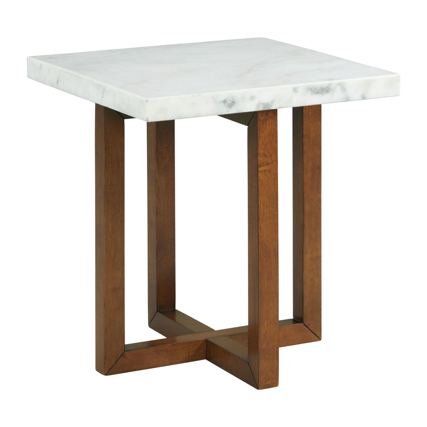 Morris End Table W/ White Marble Top
