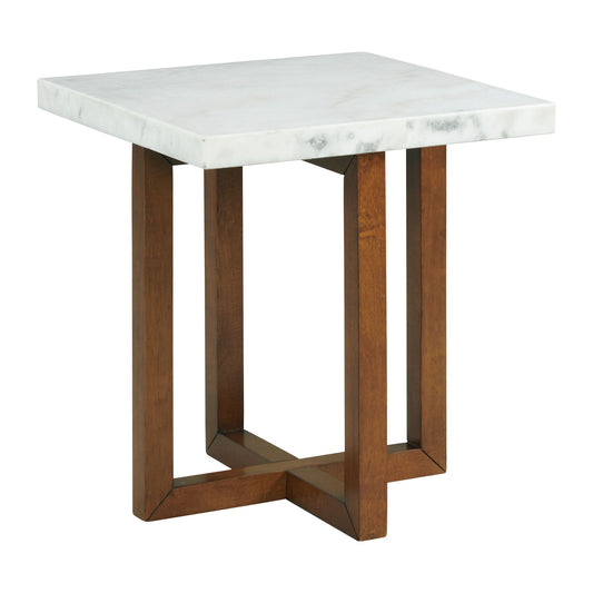 Morris End Table W/ White Marble Top
