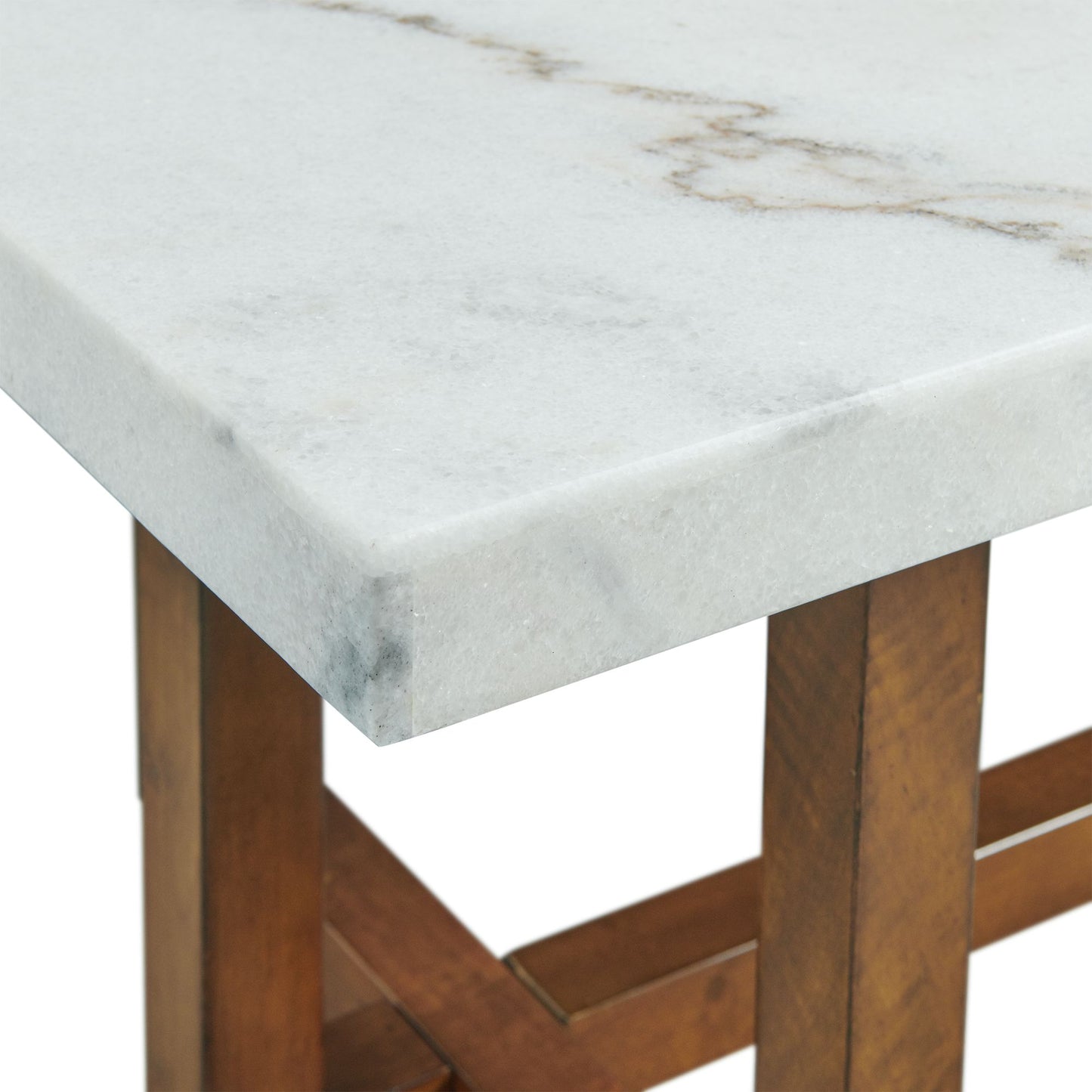Morris Coffee Table W/ White Marble Top
