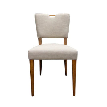LUELLA DINING CHAIR - SANDY BEIGE/COOL BROWN LEGS