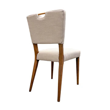 LUELLA DINING CHAIR - SANDY BEIGE/COOL BROWN LEGS