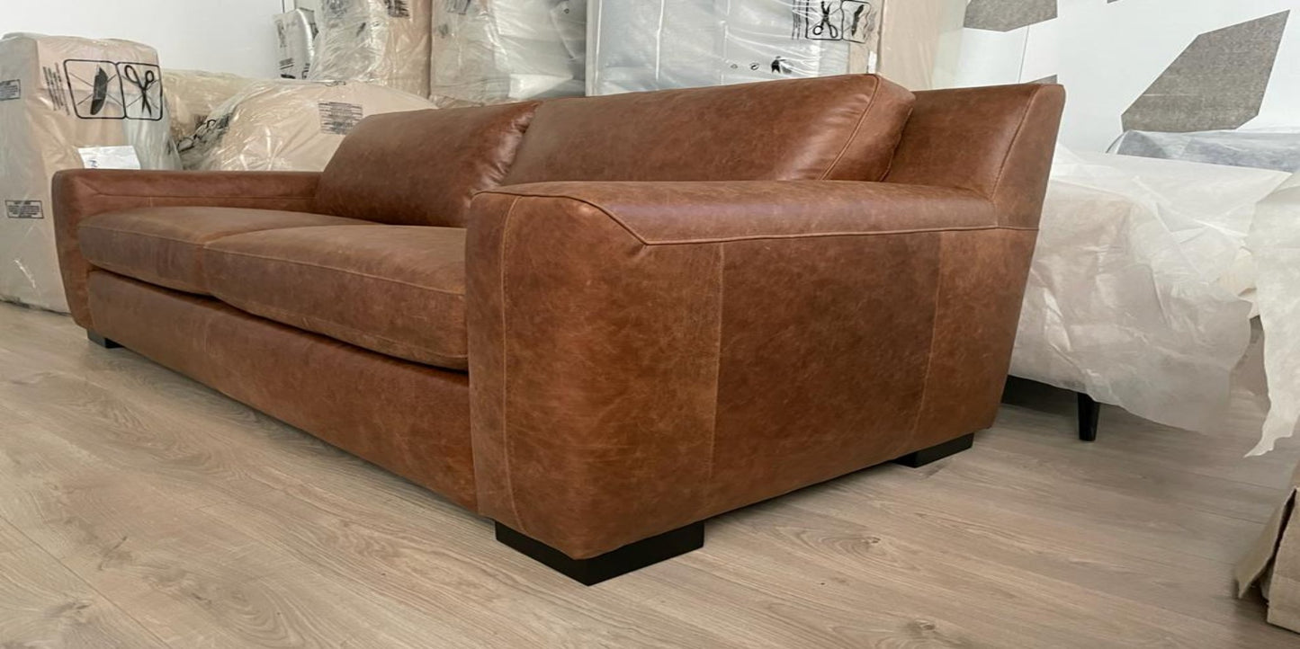 Retro Cinnamon 2 Cushion Sofa