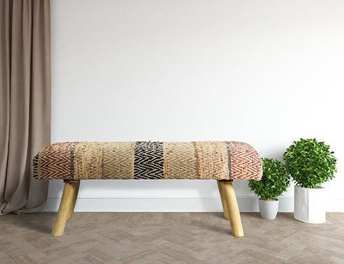 Lr hand woven bench