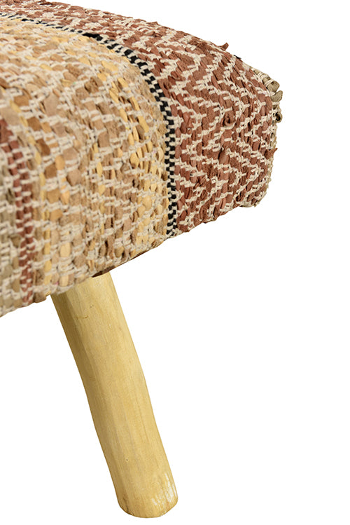 Lr hand woven bench